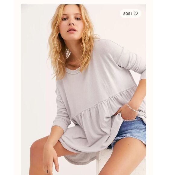 NWT Free People Forever Your Girl Babydoll Tee - Picture 3 of 6